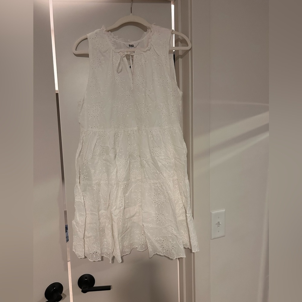 BB Dakota by Steve Madden White Eyelet Sleeveless Dress